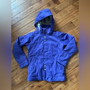 Burton Dryride Ski Snowboard Coat, Purple with Leopard lining, Large